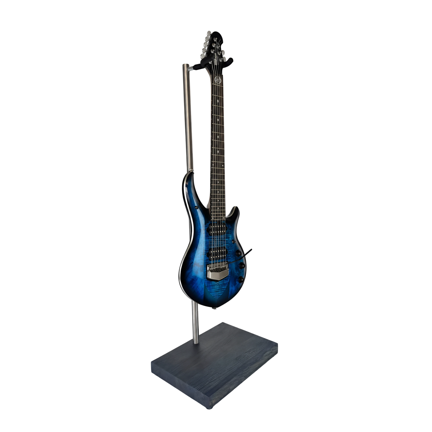 Dębowy stojak na gitarę elektryczną o minimalistycznym wyglądzie