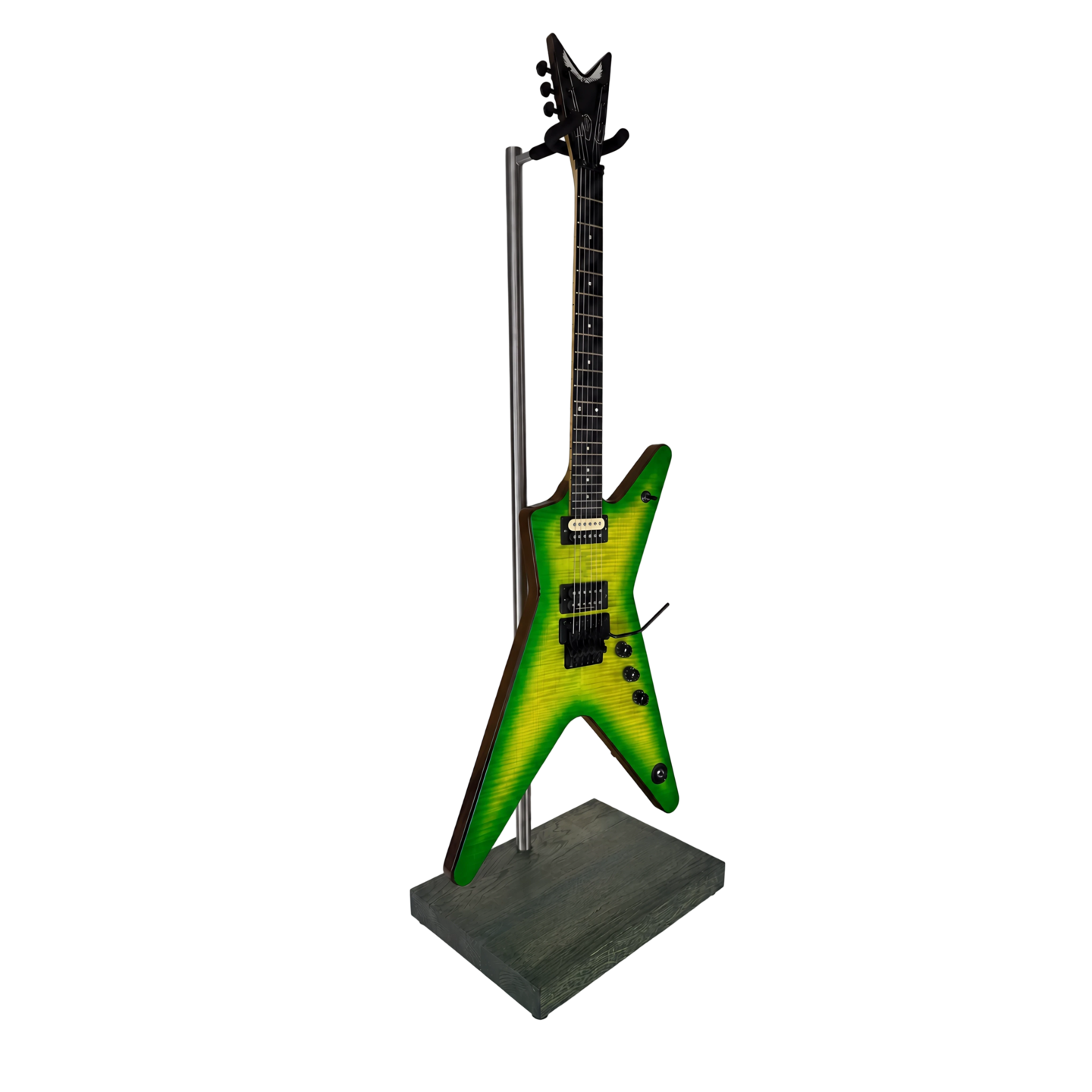 Drewniany stojak podłogowy na gitarę elektryczną